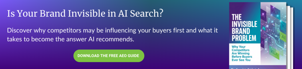 The Invisible Brand Problem guide on why competitors win in AI search before buyers ever see your brand 