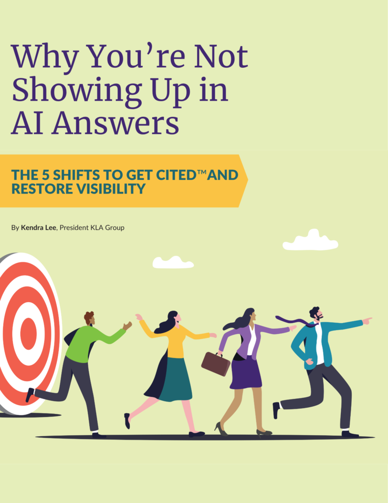 Get CITED Framework ebook cover featuring five shifts to improve visibility in AI-generated answers